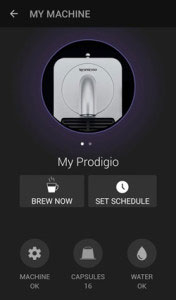 Nespresso Maschinen App: Prodigio